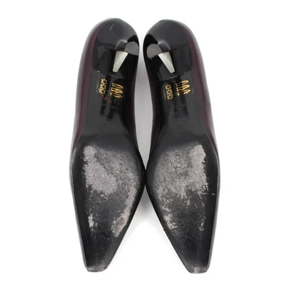 Chanel Metal Logo Leather Pumps 💯 percent Authentic - Picture 6 of 12